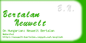 bertalan neuwelt business card